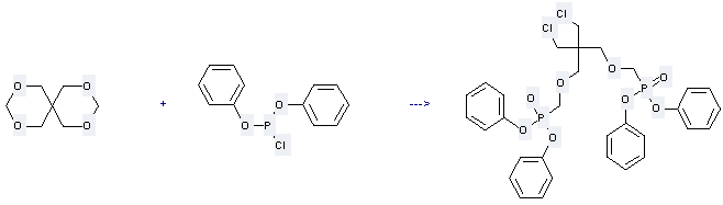 2,4,8,10-Tetraoxaspiro[5.5]undecane can be used to produce tetraphenyl(4,4-bis(chloromethyl)-2,6-dioxaheptamethylene)bis-phosphonate by heating